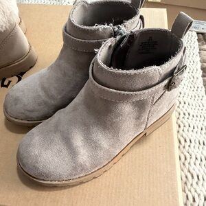Gray Suede Ankle Boots